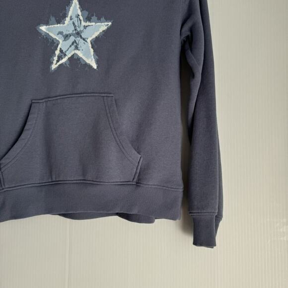 SO Kohls Star Blue Hoodie Pullover Hooded Sweatshirt - Picture 2 of 5
